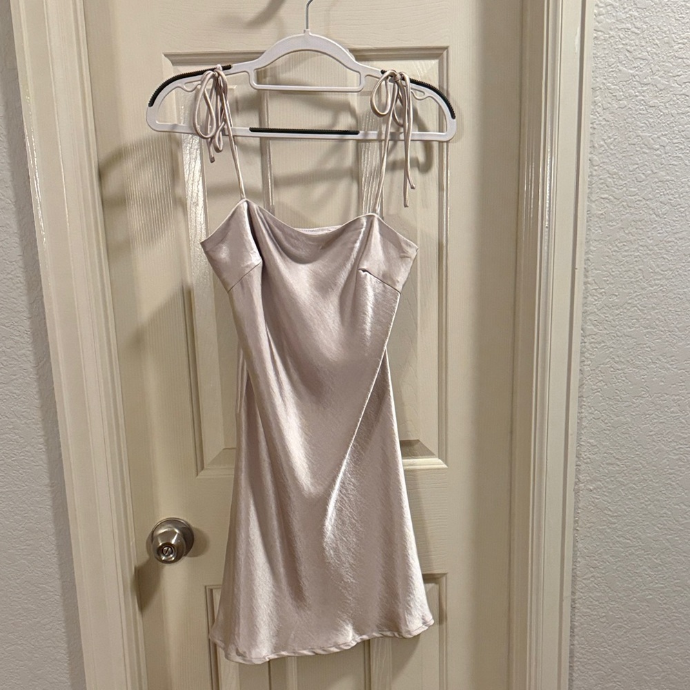 Princess Polly Champagne Satin Slip Dress